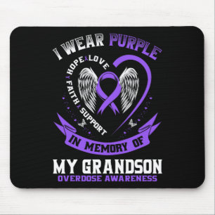 Mousepad Camisa de Conscientização sobre Overdose em Memóri