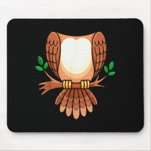 Mousepad Camisa de Coruja Adultos Homens Mulheres Crianças 