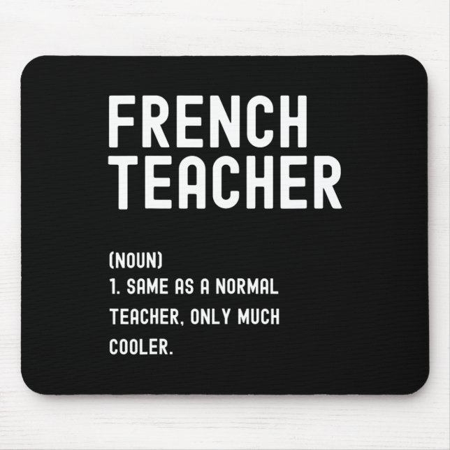 Mousepad Camisa de definição de professor de francês primei (Frente)