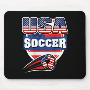 Mousepad Camisa de Fã de Futebol Orgulhosamente Americano -