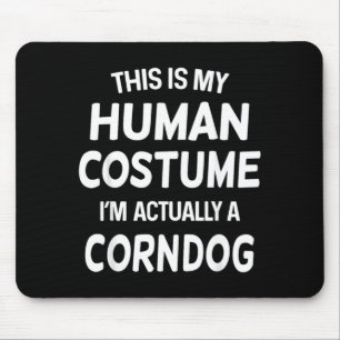 Mousepad Camisa de Fantasia de Corndog Corndog de Halloween