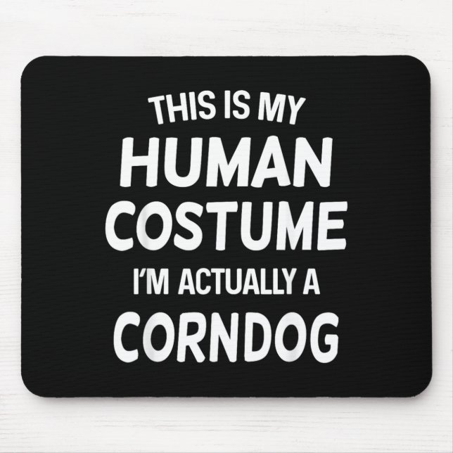 Mousepad Camisa de Fantasia de Corndog Corndog de Halloween (Frente)