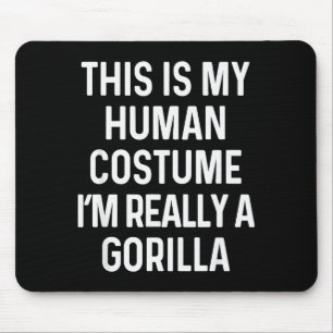 Mousepad Camisa de Fantasia de Gorila Engraçado de Hallowee