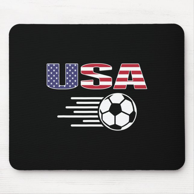 Mousepad Camisa de Fãs de Futebol Orgulhosamente Americanos (Frente)