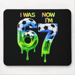 Mousepad Camisa de futebol 67 para meninos Aniversário 67 ,