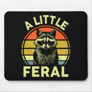 Mousepad Camisa de guaxinim Um pouco selvagem divertido gua
