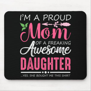 Mousepad Camisa de Mãe Orgulhosa Presente da Filha Mães Div