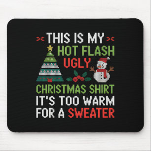 Mousepad Camisa De Natal Feia De Flash Quente Muito Quente