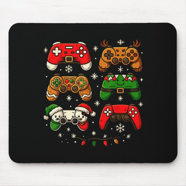 Mousepad Camisa de Natal Nerdy para Homens e Meninos, Contr (Frente)