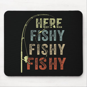 Mousepad Camisa de Pesca Aqui-pesca Divertido Pai Papai Pes