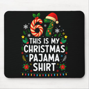 Mousepad Camisa de pijama de Natal 67 6 7 Meme engraçado pa