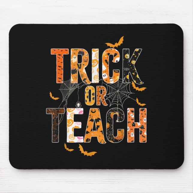 Mousepad Camisa De Professores De Dias de as Bruxas engraça (Frente)