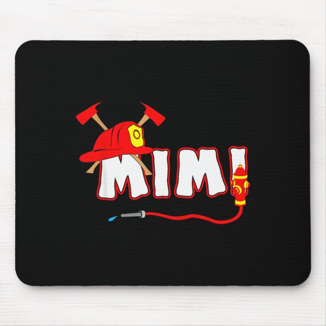 Mousepad Camisa de Vovó Bombeira Hidrante do Departamento d (Frente)