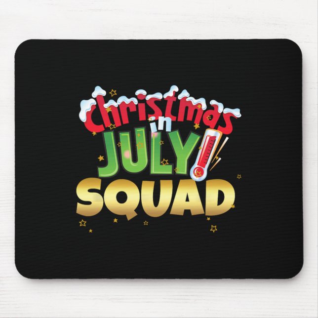 Mousepad Camisa Divertida de Natal em Julho para Esquadrão  (Frente)
