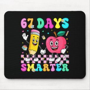 Mousepad Camisa do 67º dia de aula 67 dias mais inteligente