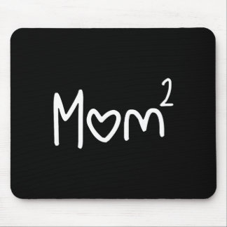 Mousepad Camisa do dia das mães mãe de dois filhos mãe 2 ao