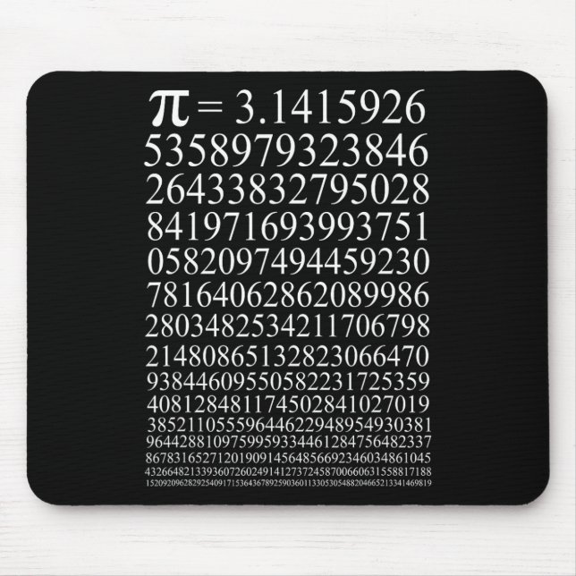 Mousepad Camisa Do Dia Pi Mulheres Crianças Crianças Profes (Frente)