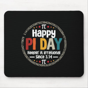 Mousepad Camisa Do Dia Pi Para O Professor Vintage 3,14 Pi 