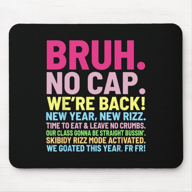Mousepad Camisa do Primeiro Dia de Aula Professores Meninos (Frente)