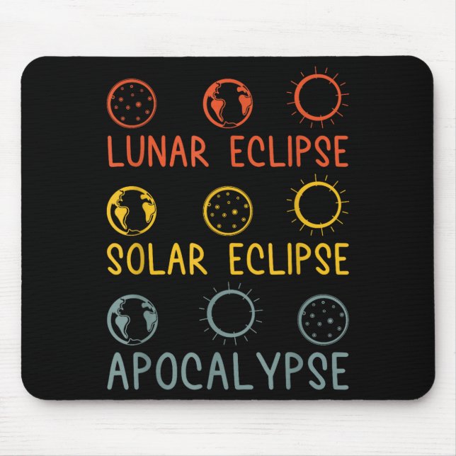 Mousepad Camisa Eclipse Lunar Solar Apocalipse Celestial (Frente)