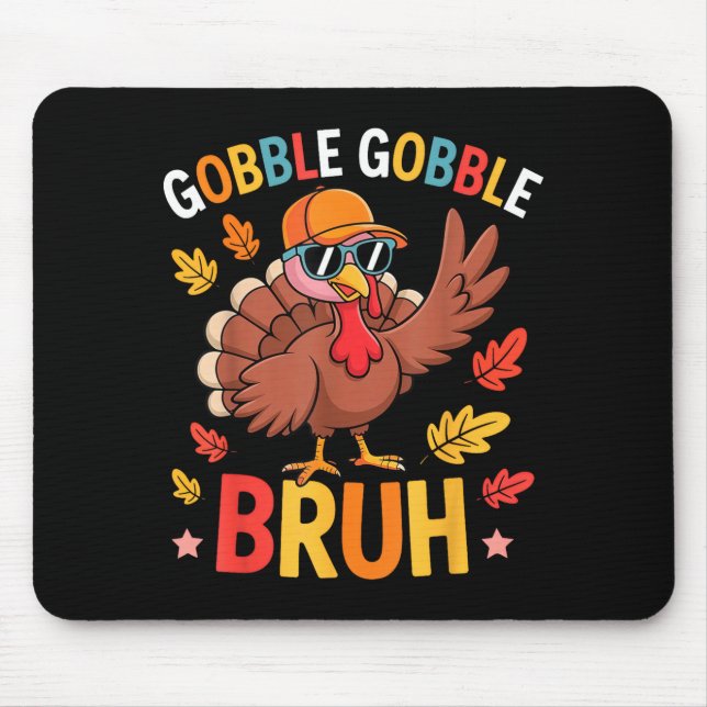 Mousepad Camisa engraçada de Ação de Graças peru grito meni (Frente)