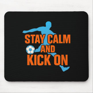 Mousepad Camisa engraçada de futebol, mantenha a calma e co