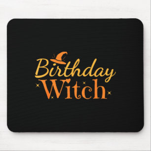 Mousepad Camisa engraçada de Halloween de bruxa de aniversá