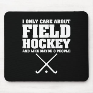Mousepad Camisa engraçada de hóquei Eu só me importo com hó