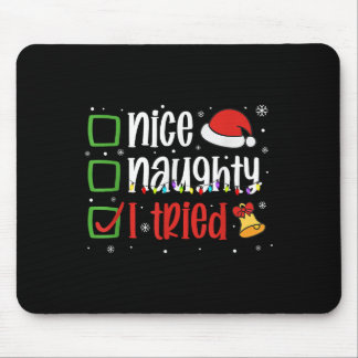 Mousepad Camisa engraçada de Natal Boa Travessa Eu Tentei F