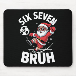Mousepad Camisa engraçada de Natal Bruh Futebol Papai Noel