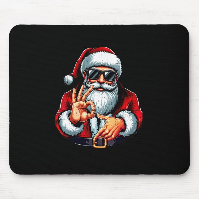 Mousepad Camisa engraçada de Natal do Papai Noel para homen (Frente)