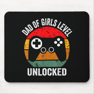 Mousepad Camisa engraçada de novo pai, pai de meninas nível