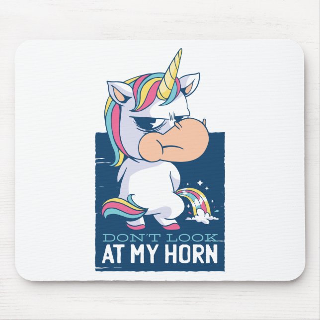 Mousepad Camisa engraçada de unicórnio - Citação de Pônei M (Frente)