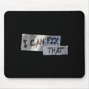 Mousepad Camisa engraçada do pai fita adesiva posso consert