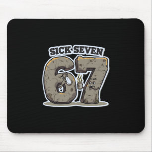 Mousepad Camisa engraçada do Sete 67 meme doente espirrando
