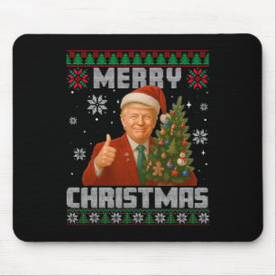Mousepad Camisa engraçada Trump 2025 Feliz Natal Árvore Fei