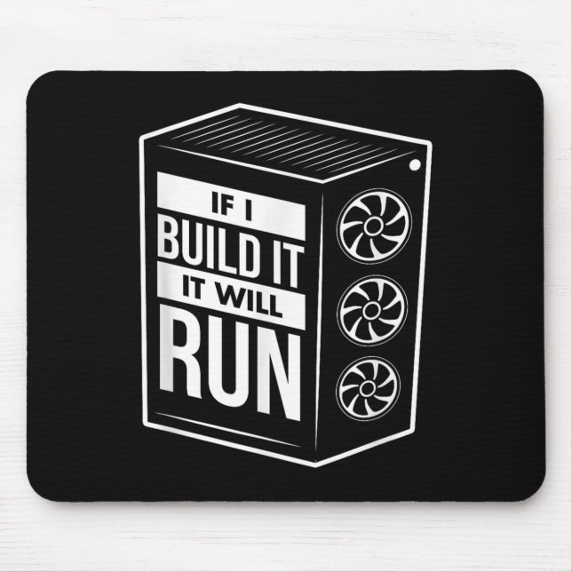 Mousepad Camisa Engraçado Do Pc Builder - Computador Builde (Frente)