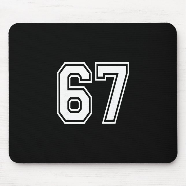 Mousepad Camisa Esportiva Uniforme Numerado 67 Time 67º (Frente)
