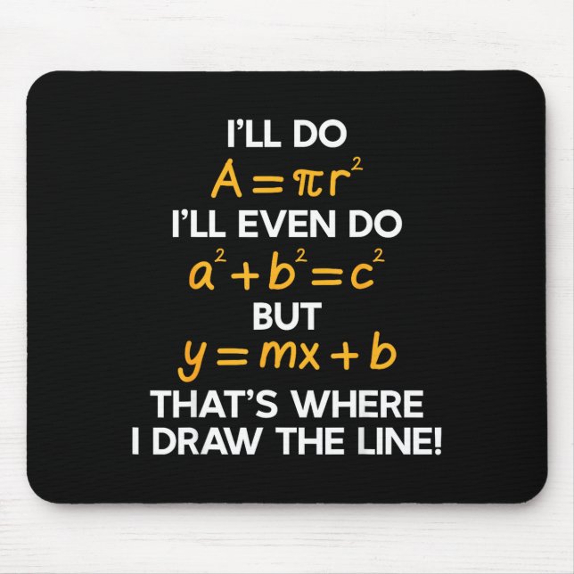 Mousepad Camisa Eu Vou Fórmula Matemática Piadas de Matemát (Frente)