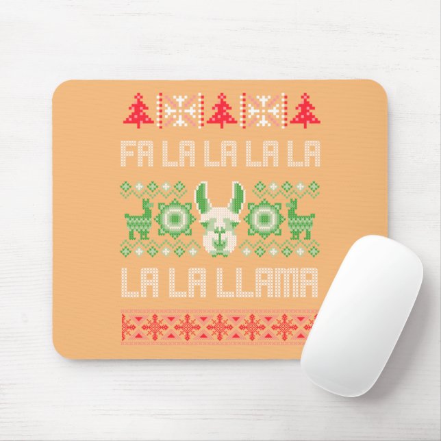 Mousepad Camisa Fa La Llama - Suéter de Natal Feio Llam (Com mouse)