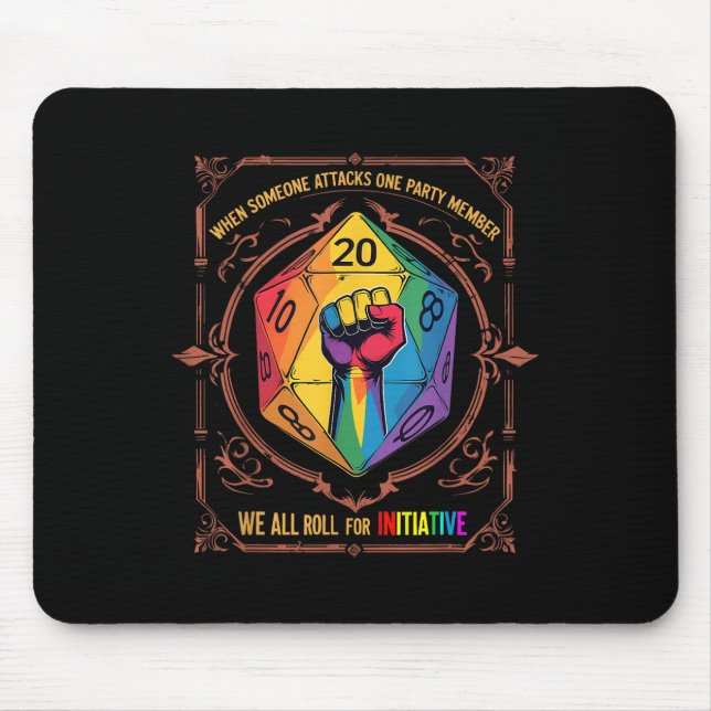 Mousepad Camisa Lgbt Dnd Quando Alguém Ataca Um Membro Da F (Frente)