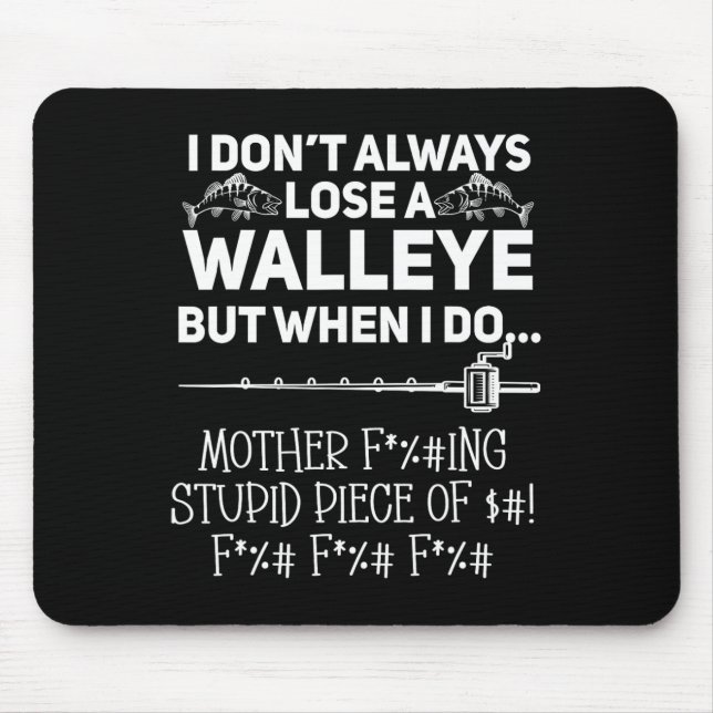 Mousepad Camisa Lucky Walleye Acessórios Divertidos Para Pe (Frente)