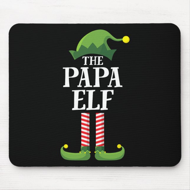 Mousepad Camisa Papa Elf Combinando Grupo Familiar Avô Pai  (Frente)