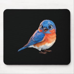 Mousepad Camisa Pássaro Azul Oriental Amantes de Pássaros