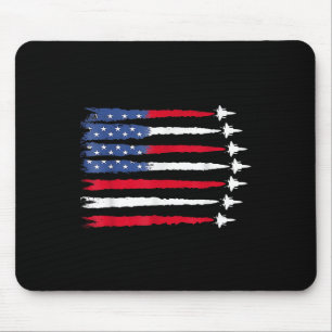 Mousepad Camisa Patriótica da Bandeira Americana do Jato de