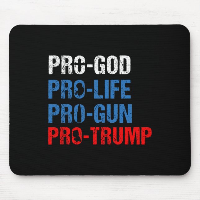 Mousepad Camisa Patriótica Pró Deus Pró Vida Pró Arma Pró T (Frente)