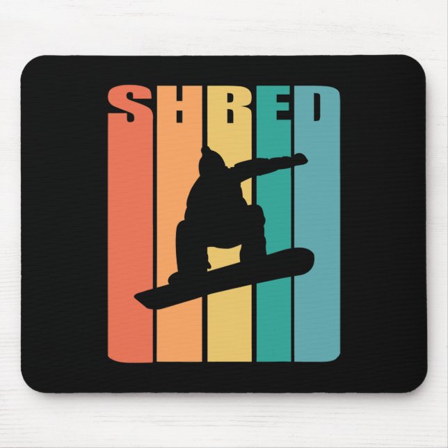 Mousepad Camisa Retro Snowboard Shirt Snowboarder Gift Sn (Frente)