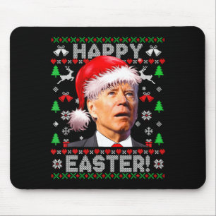 Mousepad Camisa Santa Joe Biden Feliz Páscoa Natal Feio T S