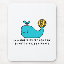 Mousepad Camisa-T de Baleia de Bitmoney