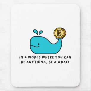 Mousepad Camisa-T de Baleia de Bitmoney